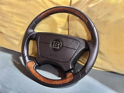 #ad VICTOR Brabus Mercedes Steering Wheel Wood Leather W124 W140 W210 W202 R129 AMG $1050.00
