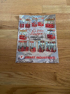 #ad Smart Industries Clean Sweep Arcade Game Flyer NOS $15.00