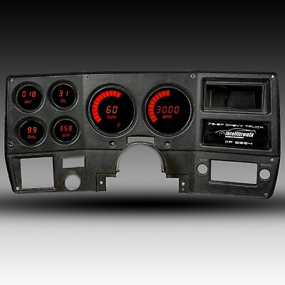 #ad 1973 1987 Chevy Truck Digital Dash RED LED Intellitronix DP6004R Made In USA $339.87