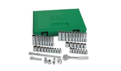 #ad SK Tools 91848 48Pc 1 4quot; Dr. 6 Point Standard amp; Deep Socket Set SAE METRIC $213.21