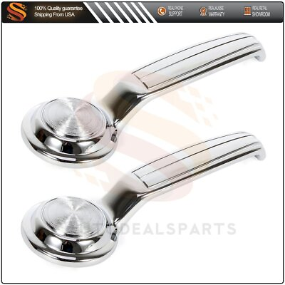 #ad Pair Door Handle Interior Front Left amp; Right Fits Chevy Buick GMC Pickup Chrome $11.79