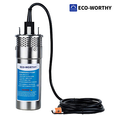 #ad 12V DC Submersible Deep Well Pump 3.2GPM 230ft for Irrigation 	‎Stainless Steel $93.14