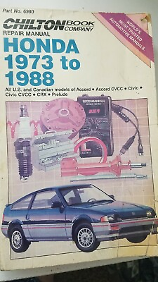 #ad 1973 1988 Chilton#x27;s Honda Repair Manual # 6980 Accord CVCC Civic CRX Prelude $30.00