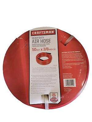 #ad Craftsman 50 ft L x 3 8 in. Dia. Heavy Duty Air Hose $25.00