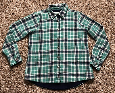 #ad Orvis Fleeced Lined Flannel Pinnacle Shirt Jacket Womens Large 1173730 $19.99