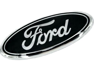 #ad BLACK amp; CHROME 2005 2014 Ford F150 FRONT GRILLE TAILGATE 9 inch Oval Emblem 1PC $9.99