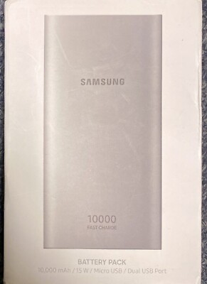 #ad Samsung 10000mAh Portable Battery with Micro USB Cable Silver $21.00