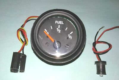 #ad Fuel gauge 12V 2#x27;#x27; 52mm with wire harness black 240 30 ohms $17.99