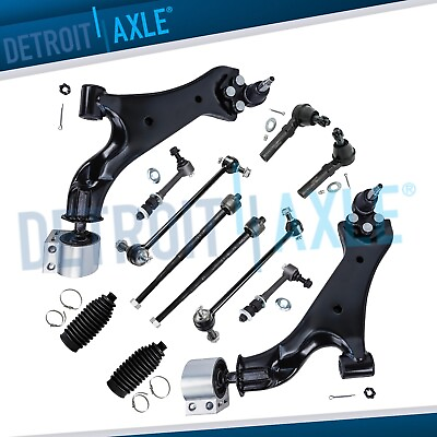 #ad Front Lower Control Arms Sway Bars Tie Rods Kit for Chevy Equinox GMC Terrain $144.09