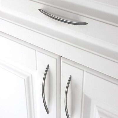 #ad Modern Arch Pull Handles Kitchen Bathroom Cabinet Hardware Brushed Nickel $87.56
