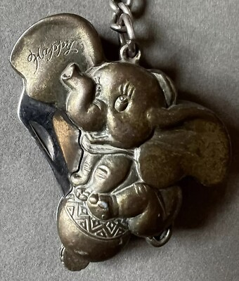 #ad Vtg Disney 2 Sided Dumbo Timothy Mouse Pocket Knife Pops Open Engraved Details $65.00