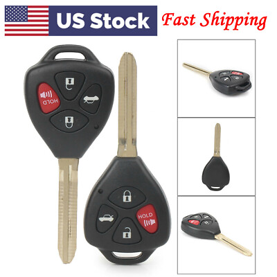 #ad Uncut Entry Remote Key Fob 4 Button For Toyota Camry 2007 2010 HYQ12BBY $26.37