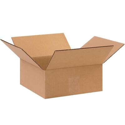 #ad MyBoxSupply 10 x 10 x 4quot; Flat Corrugated Boxes 25 Per Bundle $29.99