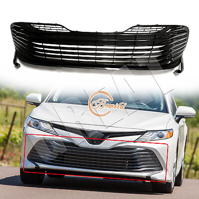 #ad Fits 2018 2019 2020 Toyota Camry LE XLE Front Bumper Lower Black Grille Grill $90.24