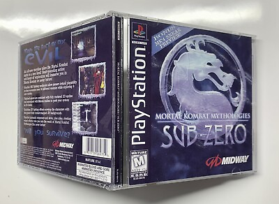 #ad Replacement Case Only Mortal Kombat Mythologies Sub Zero PlayStation 1 PS1 $12.99
