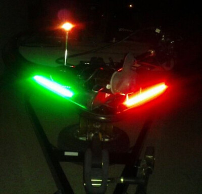 #ad Red amp; Green LED Lighting Bass Boat Bow Navigation Lights Marine for Triton Nitro $7.99