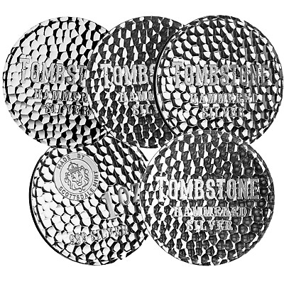 #ad 5 x 1 oz Tombstone Silver Bullion Rounds .999 Fine Silver Rounds #A639 $171.40