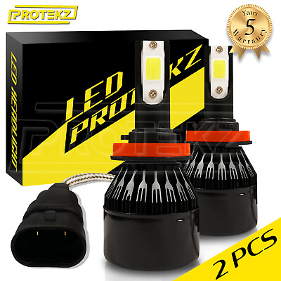 #ad H8 H9 H11 C6 72W 7200LM Car COB LED Headlight Conversion Kit High Low Bulb 2pcs $33.76