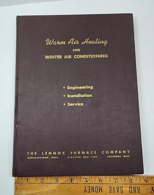 #ad 1948 Warm Air Heating amp; Winter Air Conditioning Engineering Service Book Vtg $44.49