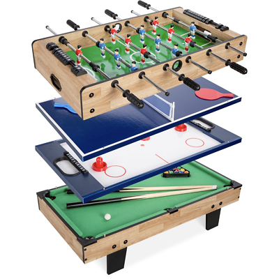 #ad 4 in 1 Multi Game Table Set Combination Soccer Air Hockey Billiards Table Tennis $132.99