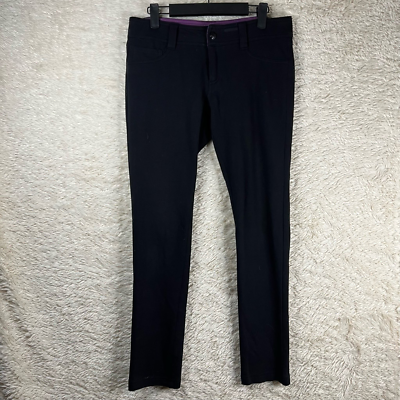 #ad Bret Womens Skinny Slim Pants Black Violet Pockets Stretch Flat Front Juniors 5 $12.92