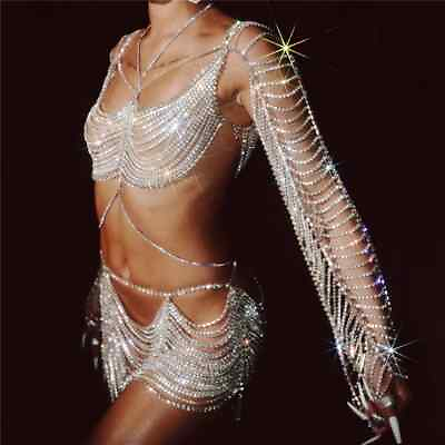 #ad Diamond Women#x27;s Fashion Party Bikini Strap Dress Stage Show Costume $205.05