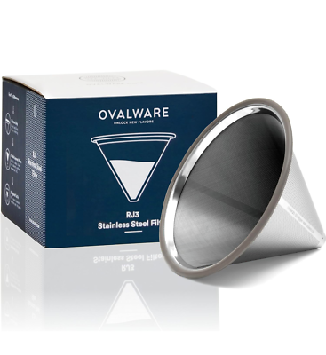 #ad Ovalware Stainless Steel Filter RJ3 For Most Coffee Carafes Drippers amp; Pour Over $24.00