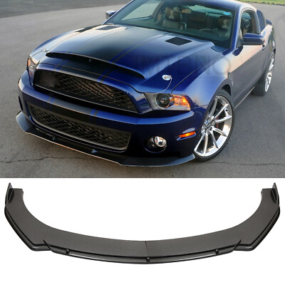 #ad Carbon Front Bumper Lip Chin Spoiler Splitter For Ford Mustang GT Shelby GT500 $99.29