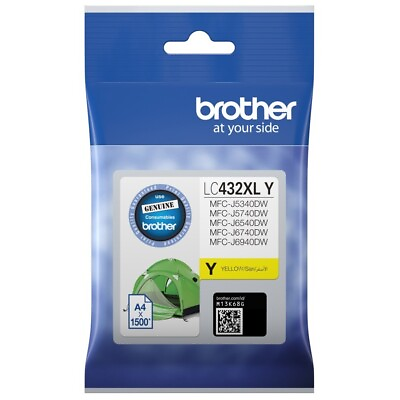 #ad GENUINE Original Brother LC432XL Yellow High Yield Ink Cartridge Toner LC 432XLY AU $54.99
