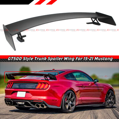#ad FOR 2015 2023 FORD MUSTANG GT500 STYLE BIG TRUNK SPOILER WING WITH METAL STANDS $185.99