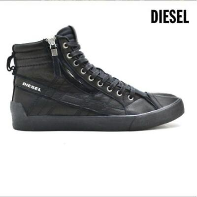#ad Men 8.5US Diesel High Cut Sneakers Black Boots JPN Vintage Shoes Original $129.18