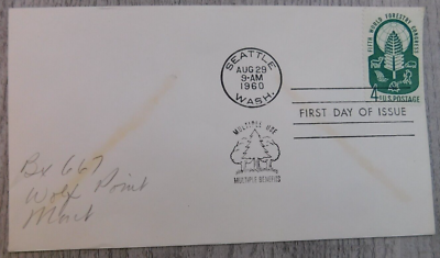#ad 1st Day Issue 5th World Forestry Congress Seattle 1960 VTG Stamp Envelope Cover $7.80