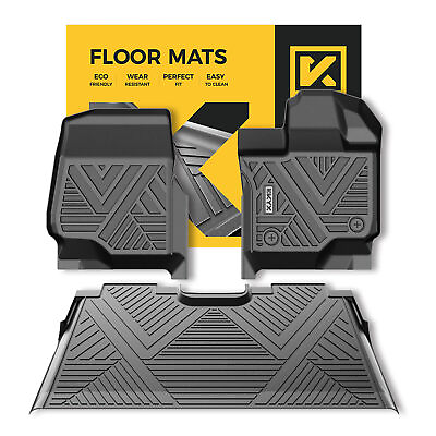 #ad For 2015 2023 Ford F 150 Crew Cab TPE Floor Mats Liner 3D Molded waterproof $95.99