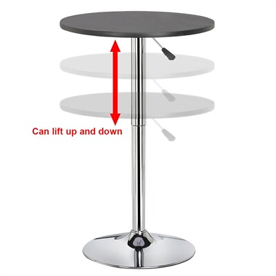 #ad Modern Pub Table Bar Table Adjustable Height Round Bar Table for bistro cafe $52.99
