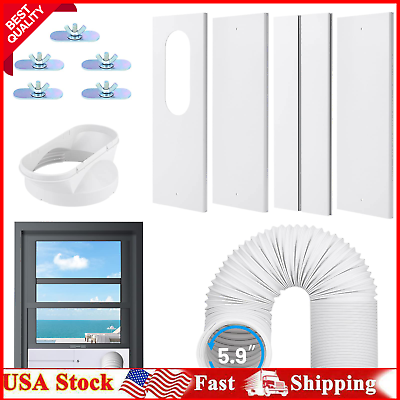 #ad 4PC Portable Air Conditioner Vent Seal Kit with 5.9quot; Anti Clockwise Hose Window $62.99