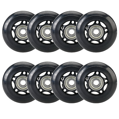 #ad Outdoor Rollerblade Inline Hockey Fitness Skate Wheels 80mm Bearings 8 Pack $23.94