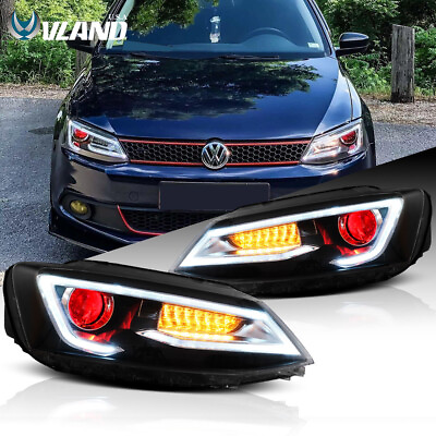 #ad 2011 2018 Volkswagen VW Jetta Headlights For TSI TDI GLI Demon Eyes Front Lights $386.09