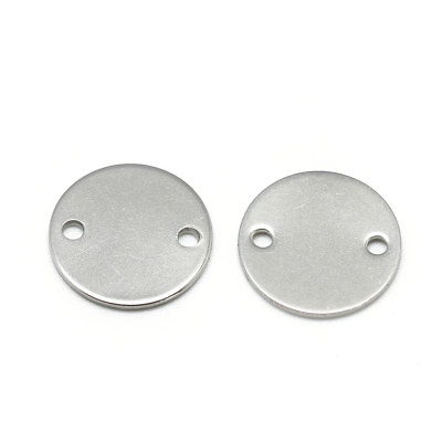 #ad 50pcs 304 Stainless Steel Charms Mini Metal Pendants 1 1 Loop Link Findings 12mm $8.66