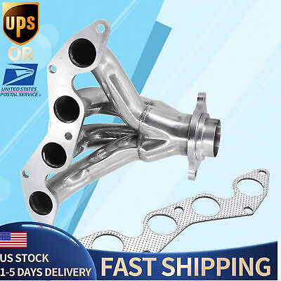 #ad Stainless Steel Exhaust Header For Honda Civic EX 2001 2005 1.7L D17A2 L4 4 SOqP $60.79