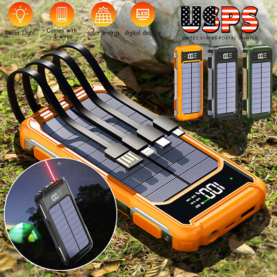 #ad Solar Power Bank 9000000mAh 4 USB Backup External Battery Charger for Cell Phone $17.99