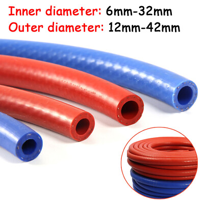 #ad Silicone Vacuum Hose Tubing Reinforced Braided Tube Water Air Tube ID 6mm 32mm $6.49