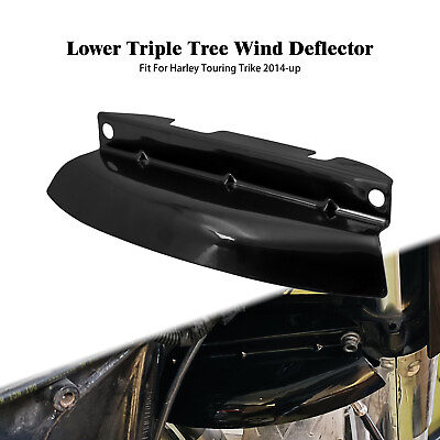 #ad Black Lower Triple Tree Wind Deflector Fit For Harley Touring Street Glide 14 up $11.29
