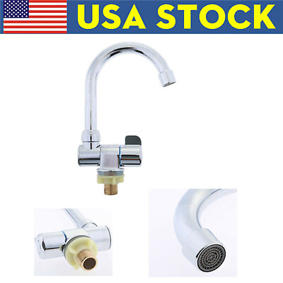 #ad 360° Rotation Copper Alloy Marine Boat Water Faucet Wash Basin 180° Hidden Tap $46.59