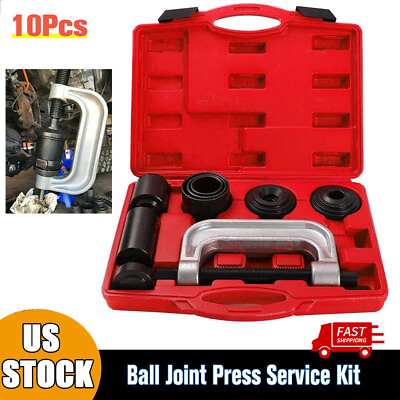 #ad 10PCS Heavy Duty Ball Joint Press amp; U Joint Removal Tool Kit w 4 x 4 Adapters $44.99