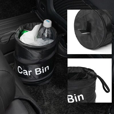 #ad Mini Portable Car Trash Can Garbage Bin Litter Bag Organizer Vehicle Waterproof $7.99