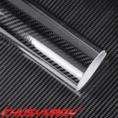 #ad 12x60 inch Car Interior Panel Black Carbon Fiber Vinyl Wrap DIY Sticker Kit US $15.89