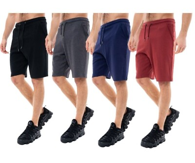 #ad {4 Pack} Men#x27;s French Terry Shorts With Pockets $27.99
