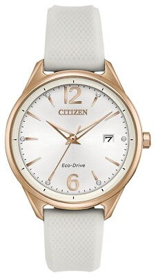 #ad Citizen Chandler Eco Drive Women#x27;s White Crystal Accents Watch 37MM FE6103 00A $69.99