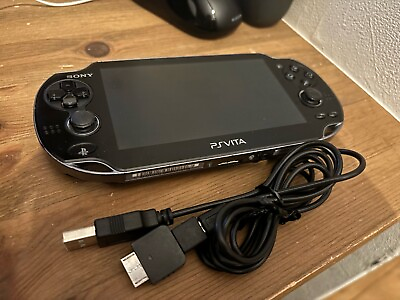 #ad PS Vita PCH 1000 1100 Sony PlayStation Crystal Black Game Console usb charger JP $114.55