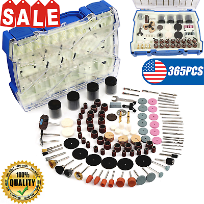 #ad 365Pc Abrasive Dremel Rotary Tool Accessories Kit Grinding Sanding Polishing Set $21.95